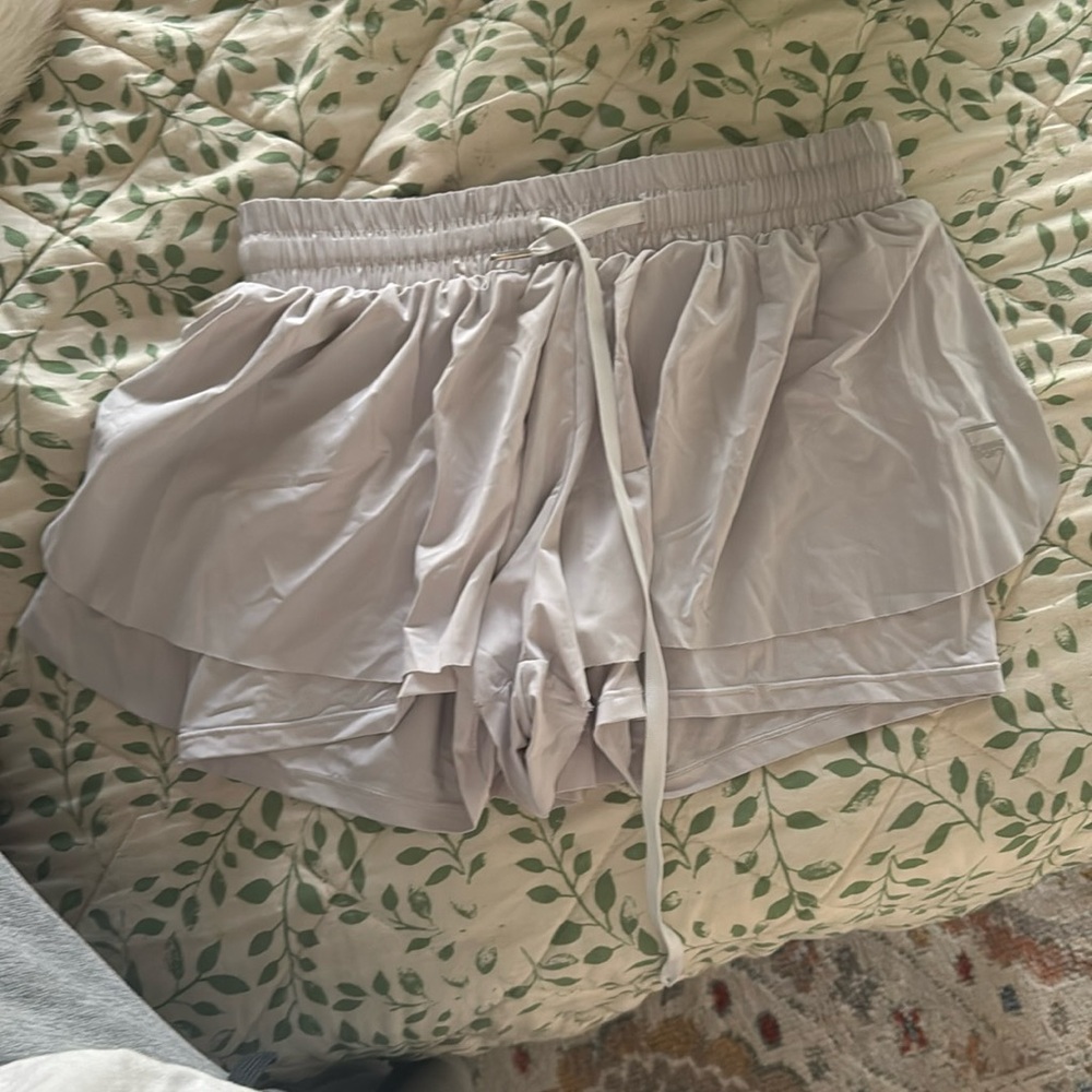 Ruffle athletic shorts